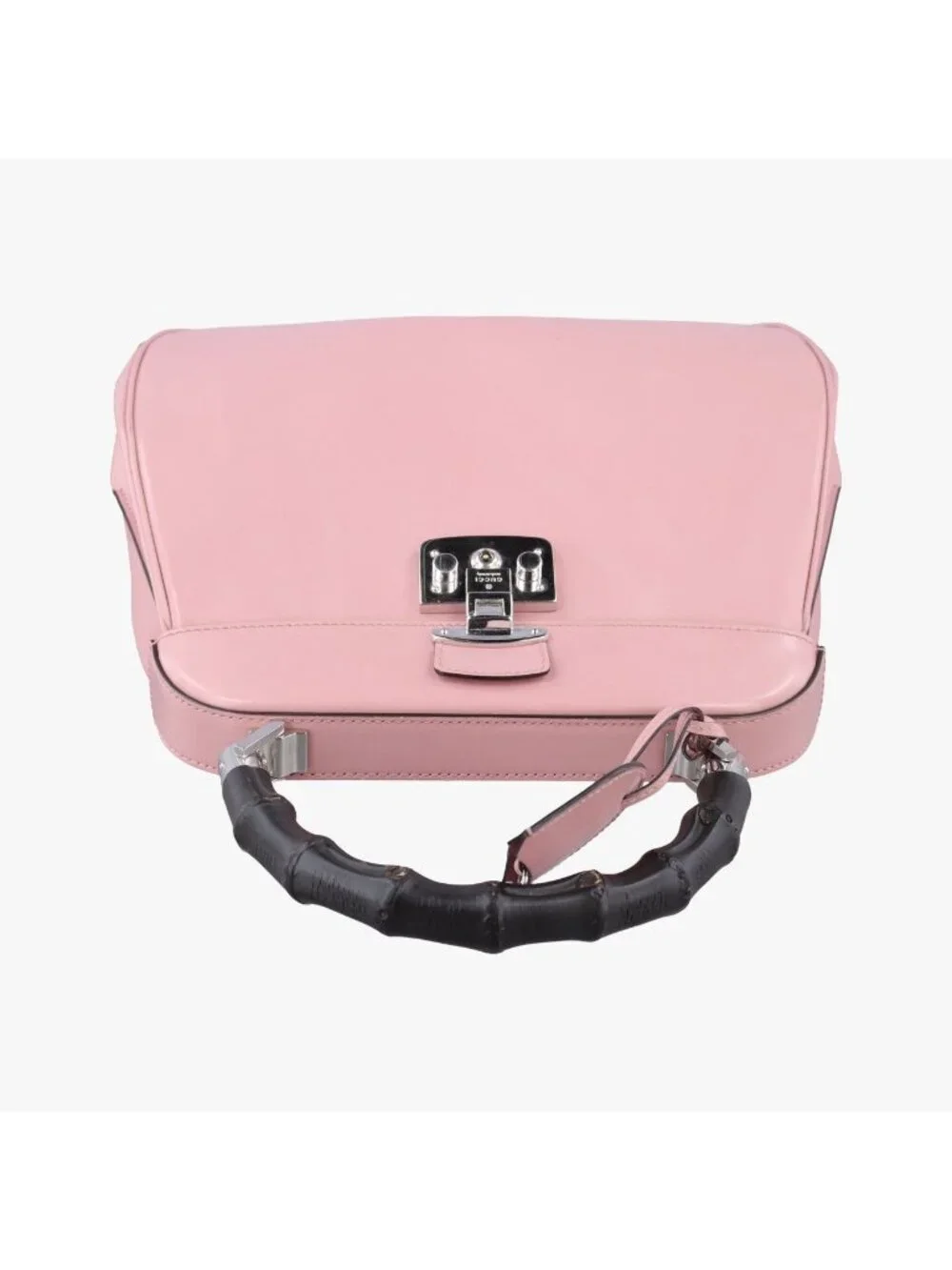 Gucci Bamboo Pink Leather Handbag